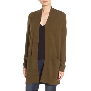 Nordstrom BP Open Cardigan (XS Olive)